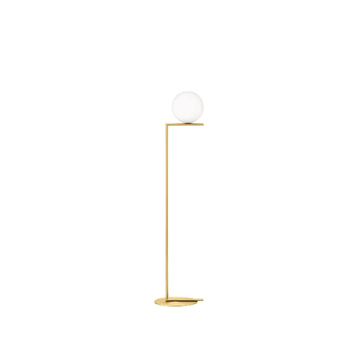 IC lights F1 vloerlamp - Geborsteld messing-opaal - Flos