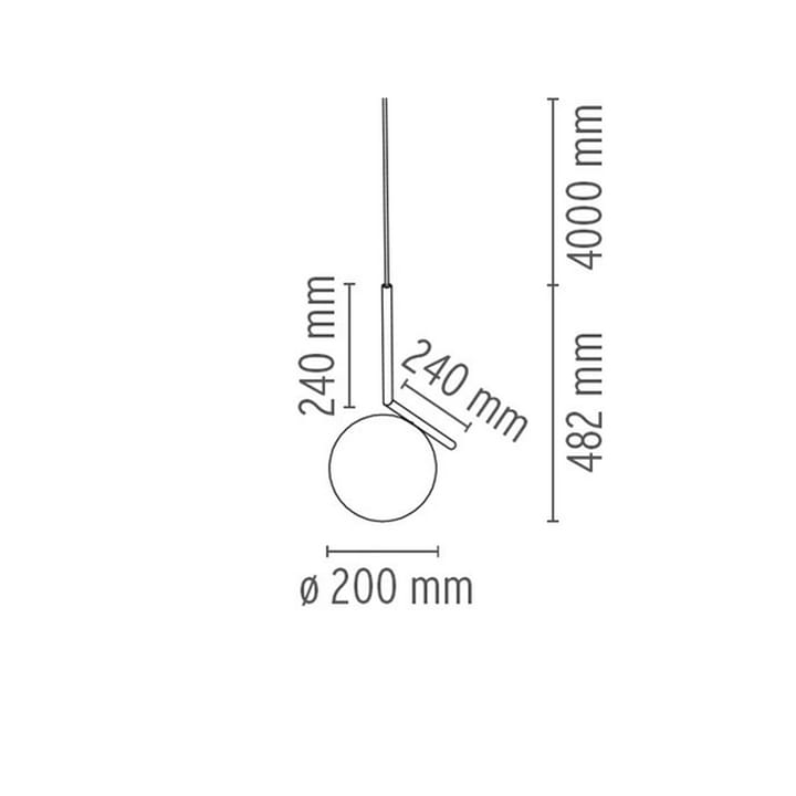 IC lights S1 hanglamp, Chroom-opaal Flos