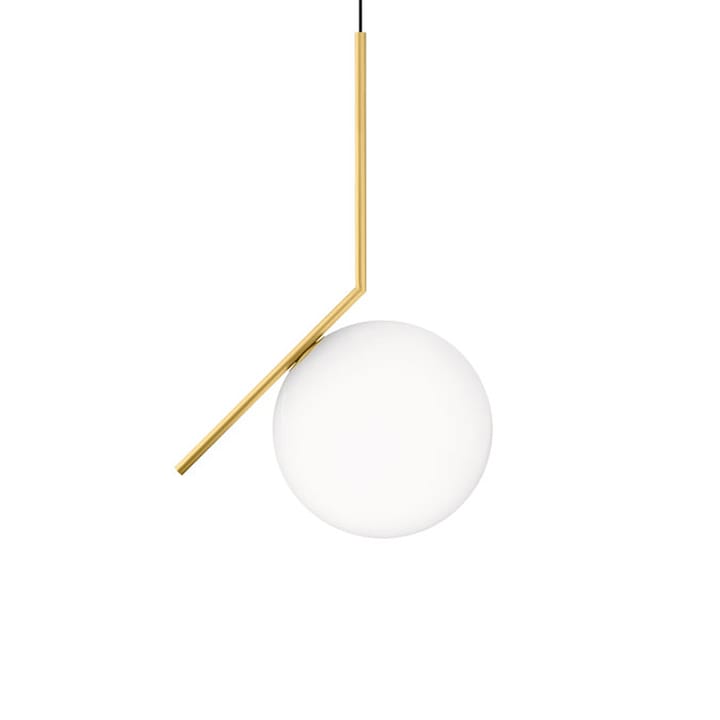 IC lights S2 hanglamp - Geborsteld messing-opaal - Flos