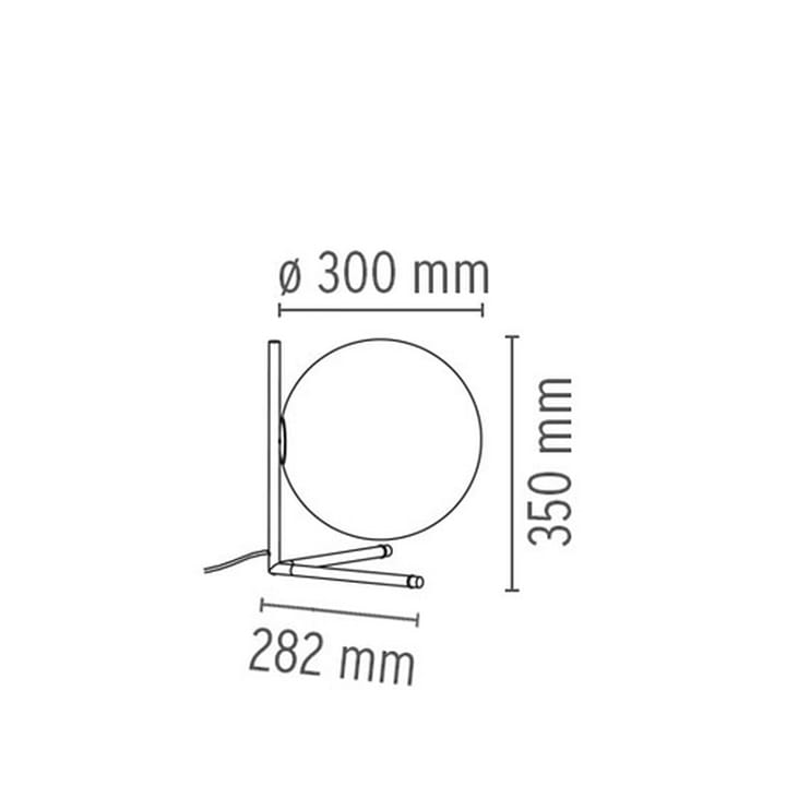 IC lights T2 tafellamp, Chroom-opaal Flos