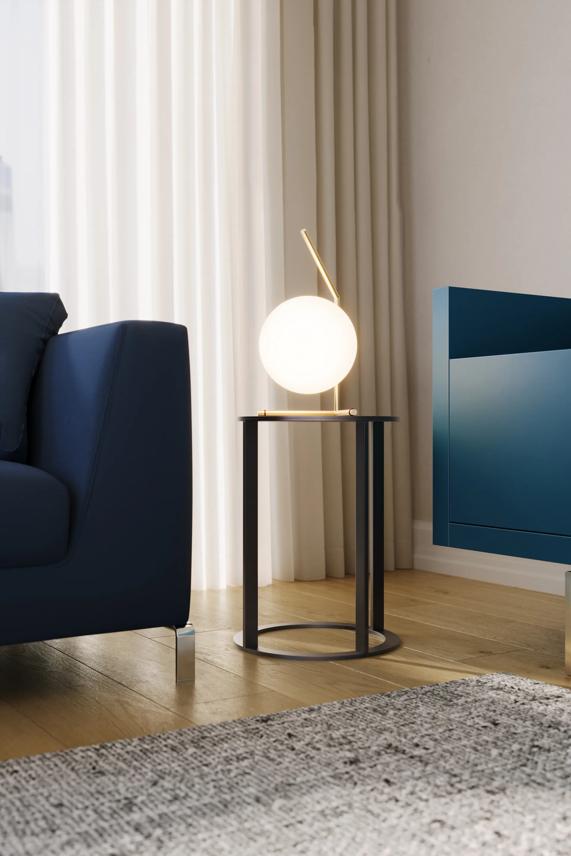 IC T1 Low tafellamp 38 cm, Gold Flos