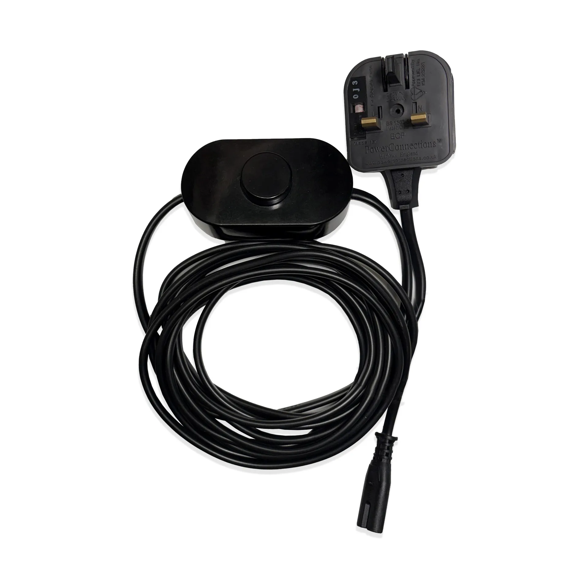 Maap kabel met schakelaar en Britse stekker, Reserveonderdeel Flos