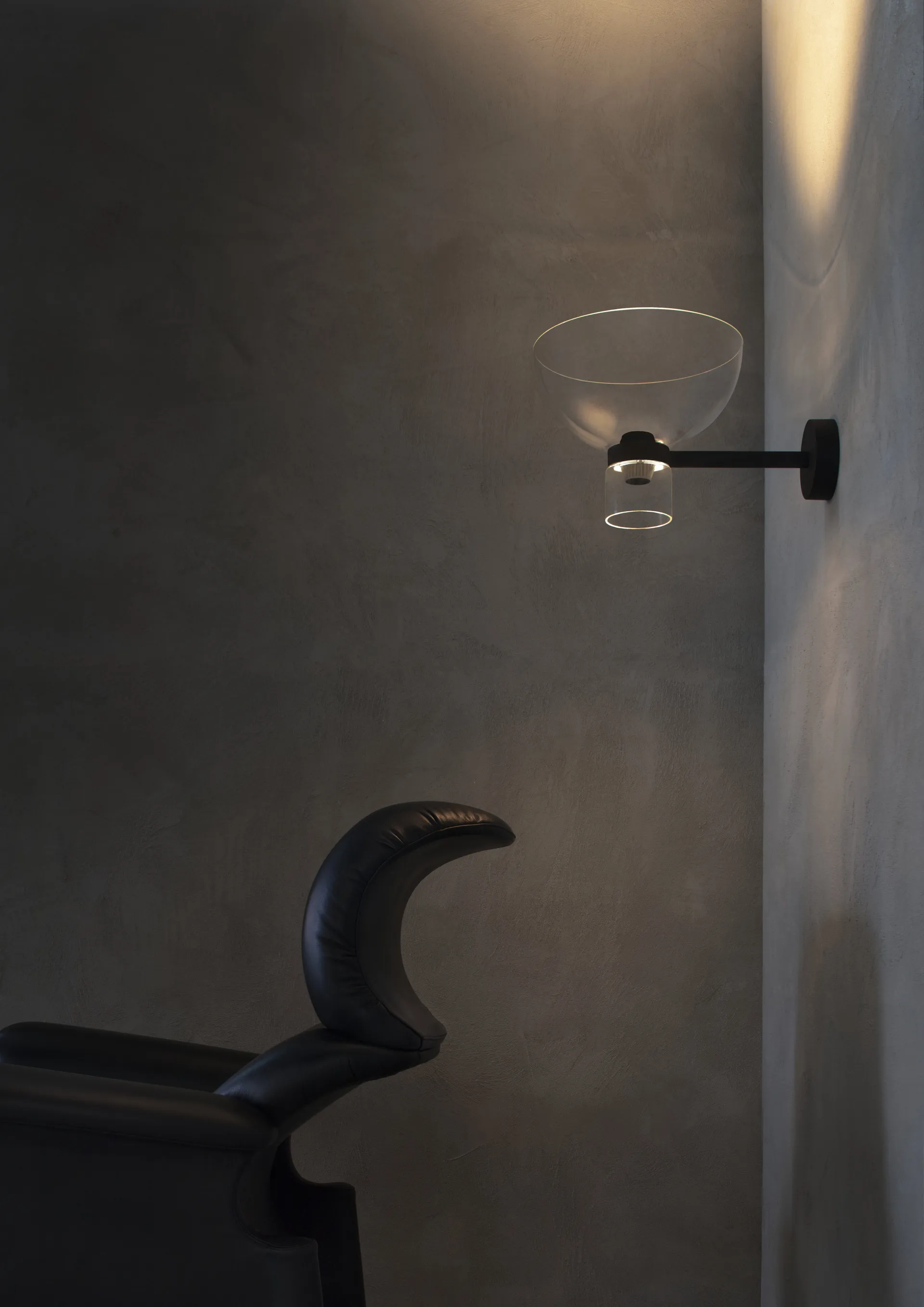 Nocturne Bowl wandlamp - zwart,  Flos