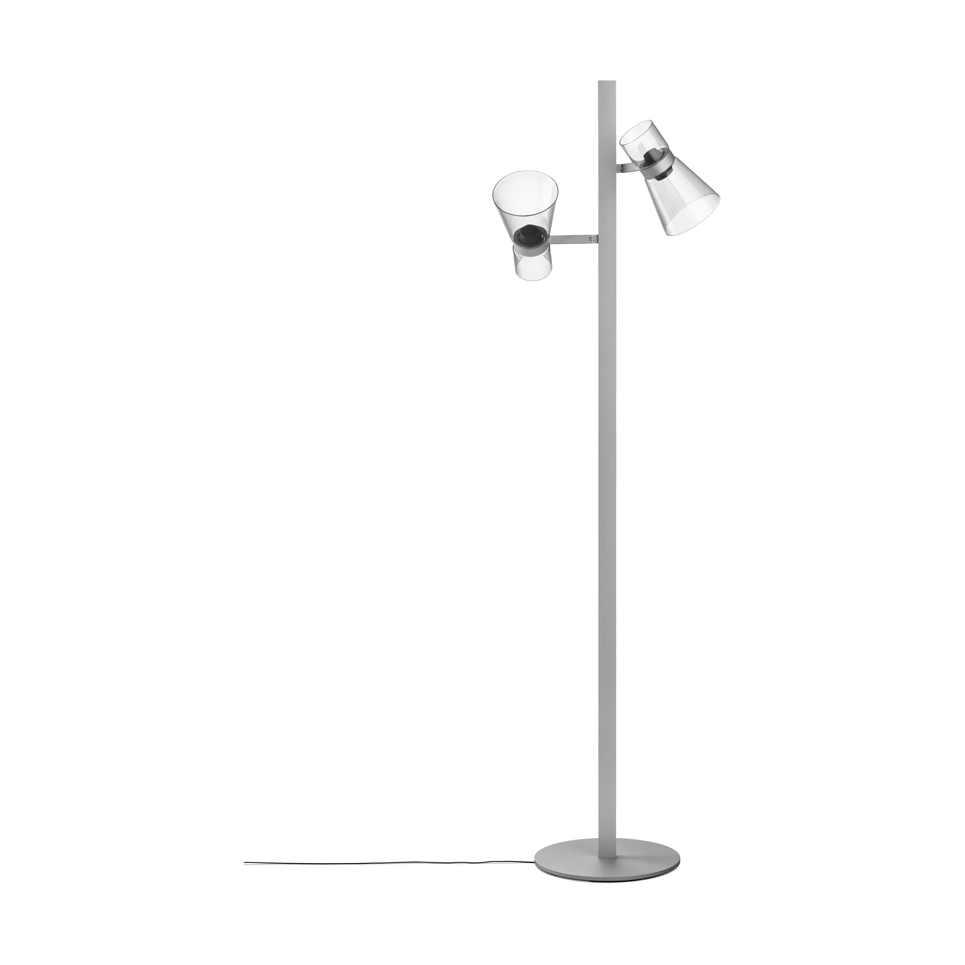 Nocturne F2 cone vloerlamp - zilver,  Flos