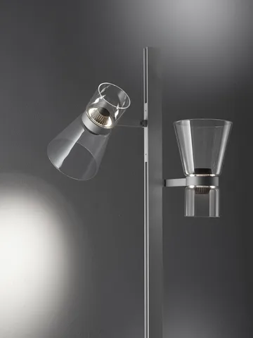 Nocturne F2 cone vloerlamp - zilver - Flos