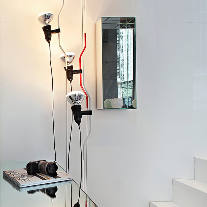 Parentesi vloer- en hanglamp dimbaar, Rood Flos
