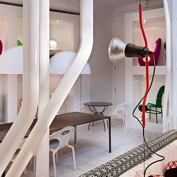 Parentesi vloer- en hanglamp dimbaar - Rood - Flos