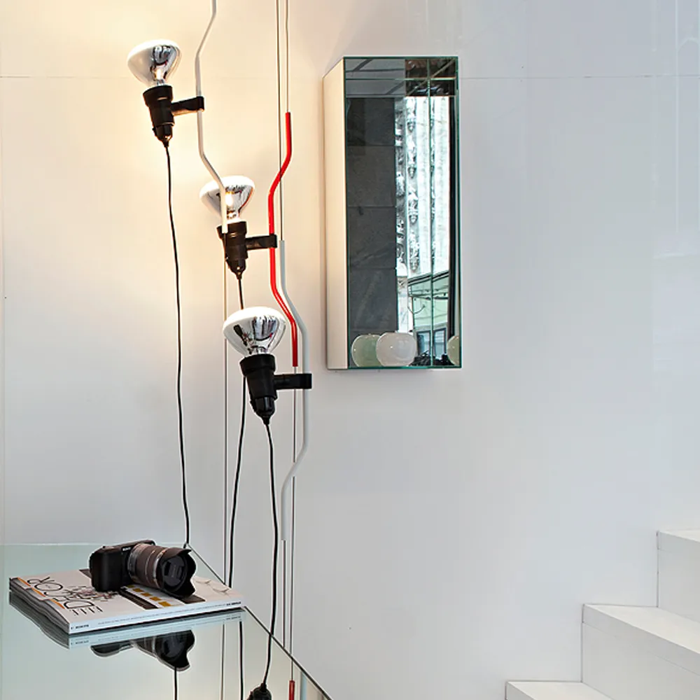 Parentesi vloer- en hanglamp, Zwart Flos