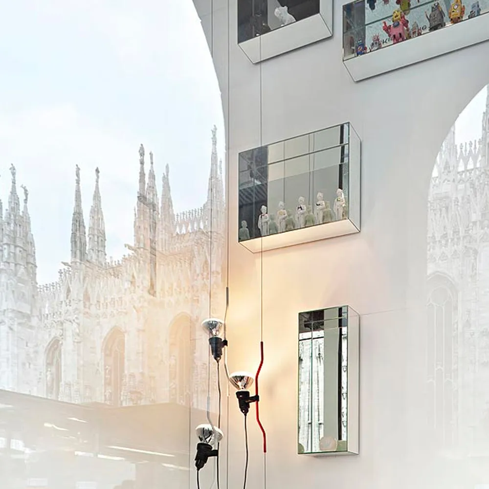 Parentesi vloer- en hanglamp, Zwart Flos