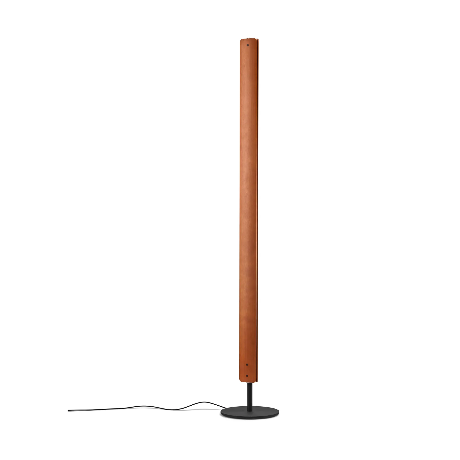 Seki-han staande lamp 226 cm, Heat treatened ash-black metal Flos