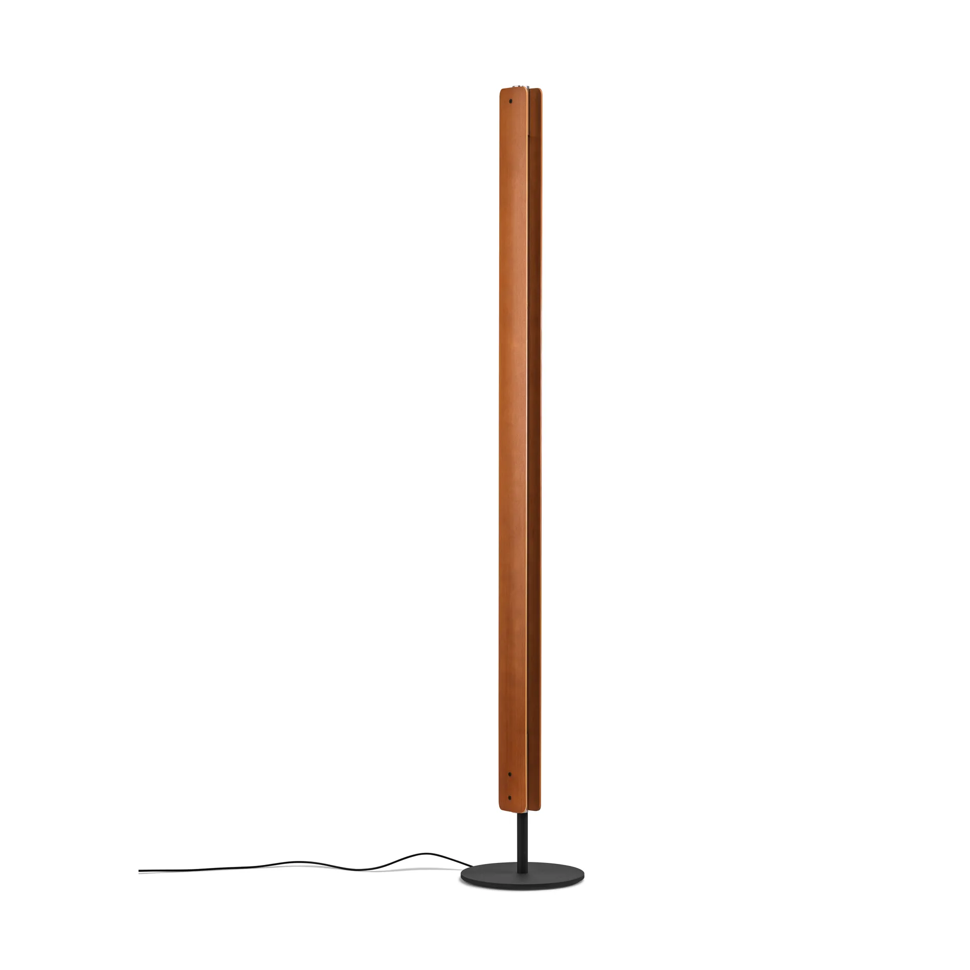 Seki-han staande lamp 226 cm, Heat treatened ash-black metal Flos