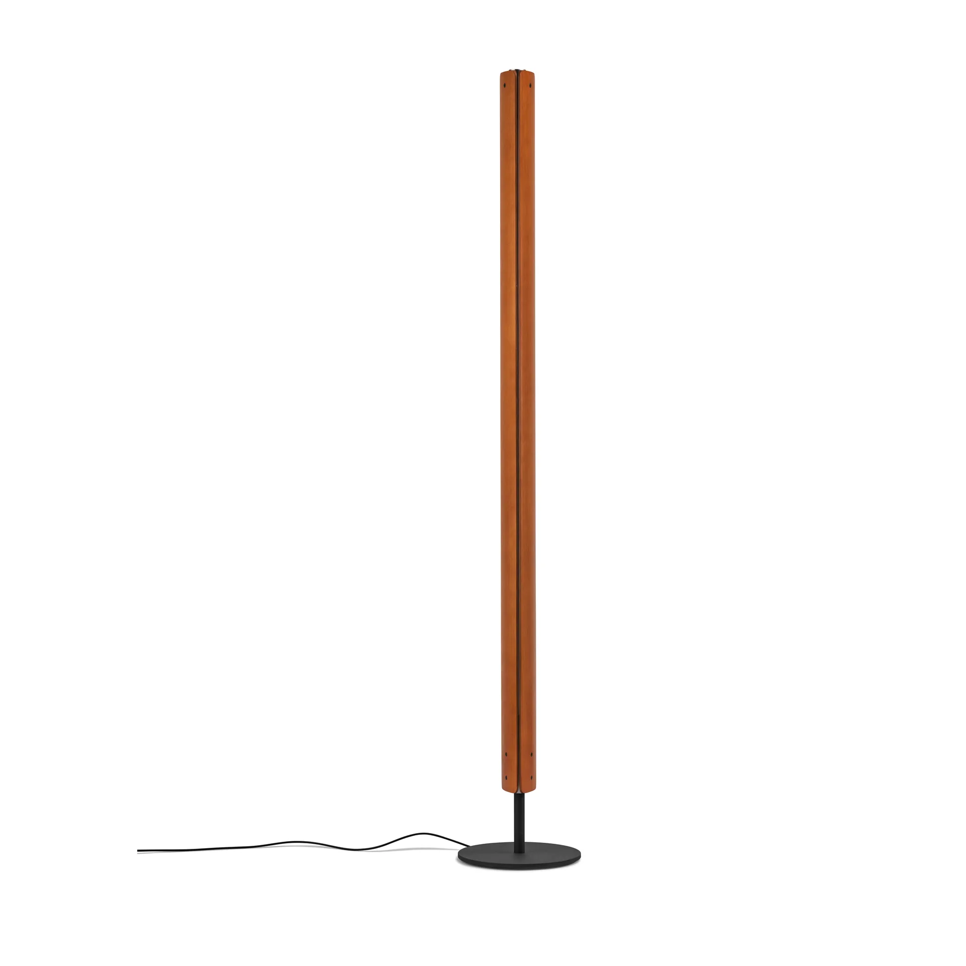Seki-han staande lamp 226 cm, Heat treatened ash-black metal Flos