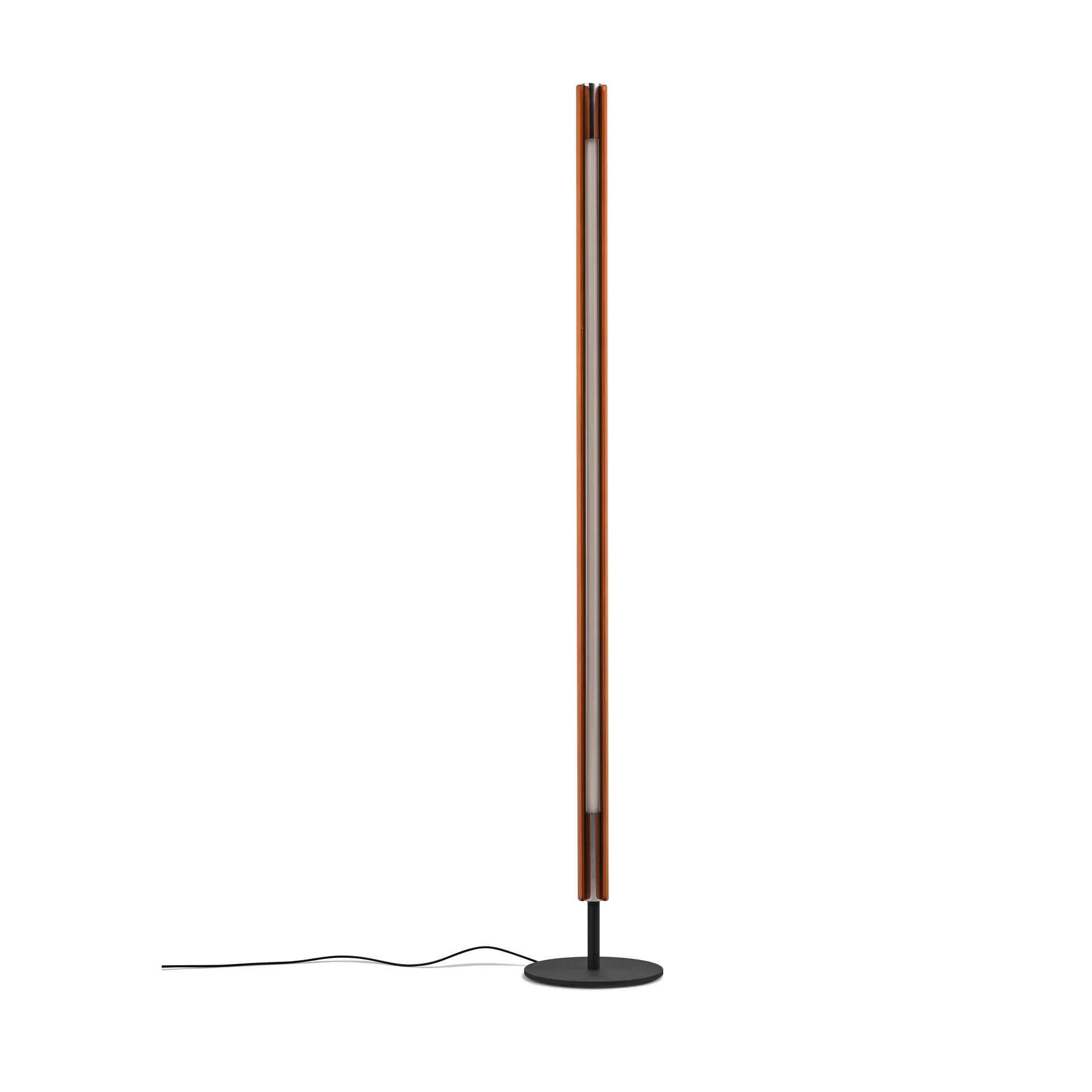 Seki-han staande lamp 226 cm, Heat treatened ash-black metal Flos