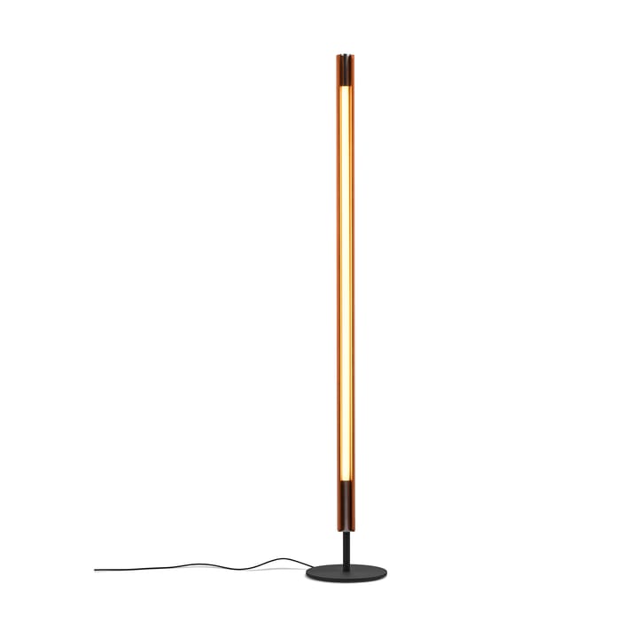 Seki-han staande lamp 226 cm, Heat treatened ash-black metal Flos