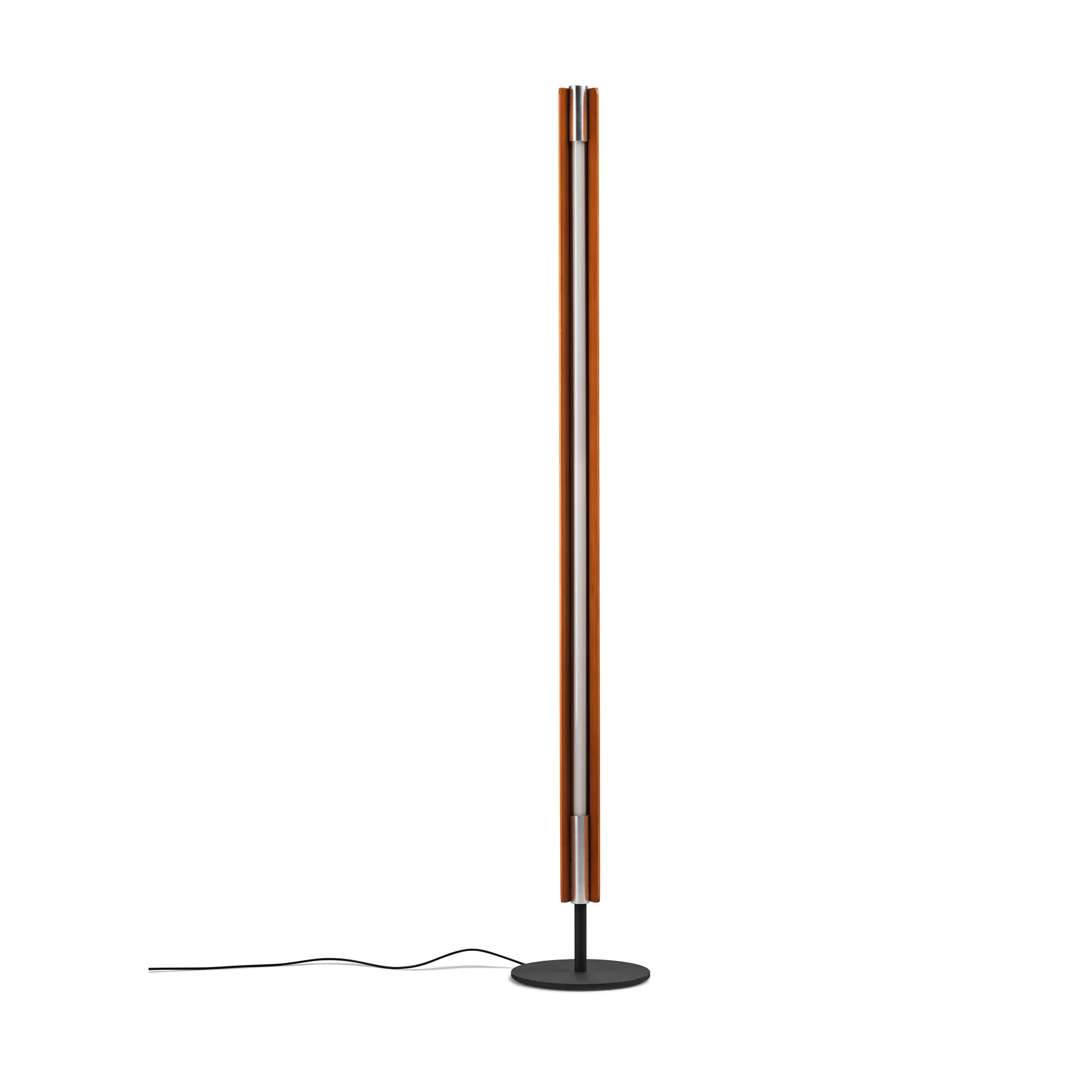 Seki-han staande lamp 226 cm, Heat treatened ash-black metal Flos