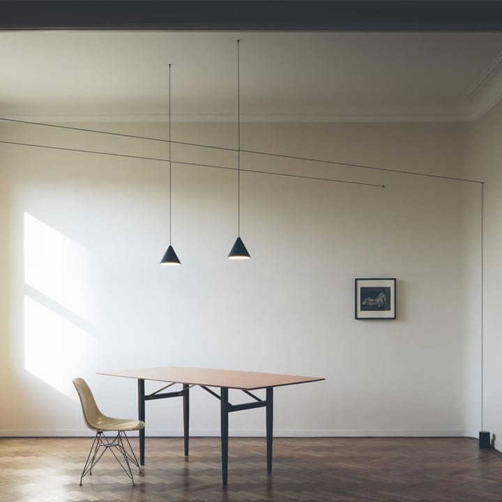 String Light Cone hanglamp, Blauw, 22 m kabel Flos