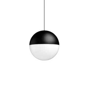 String Light Sphere hanglamp - Zwart, 12 m kabel - Flos