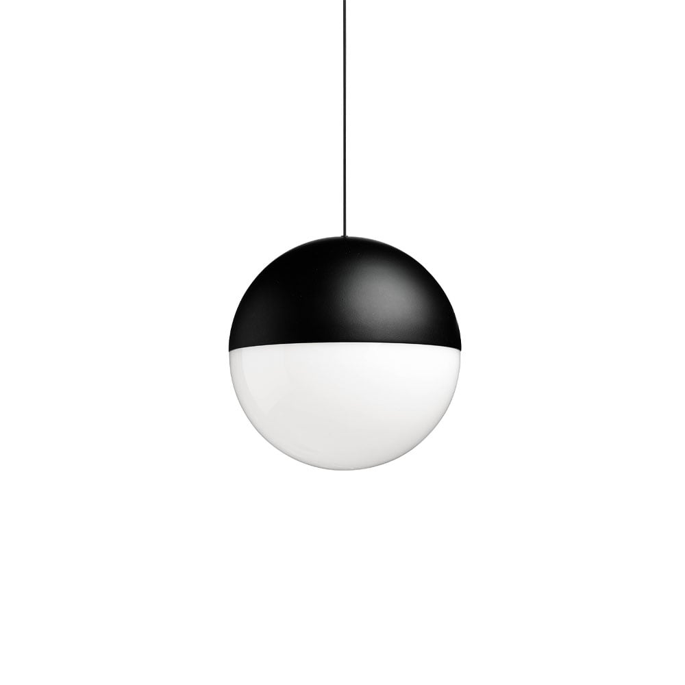 Flos String Light Sphere hanglamp Zwart, 12 m kabel