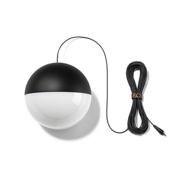 String Light Sphere hanglamp - Zwart, 12 m kabel - Flos
