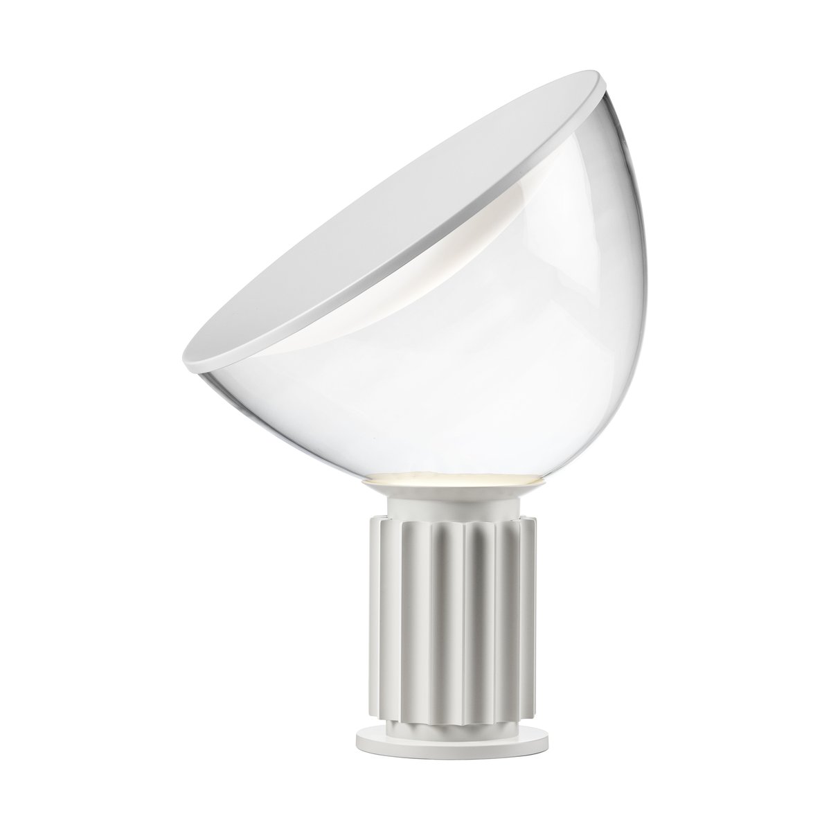 Flos Taccia Small tafellamp LED 48,5 cm Mat wit-glazen kap