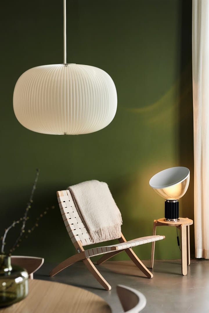 Taccia Small tafellamp LED 48,5 cm, Zwart-glazen kap Flos