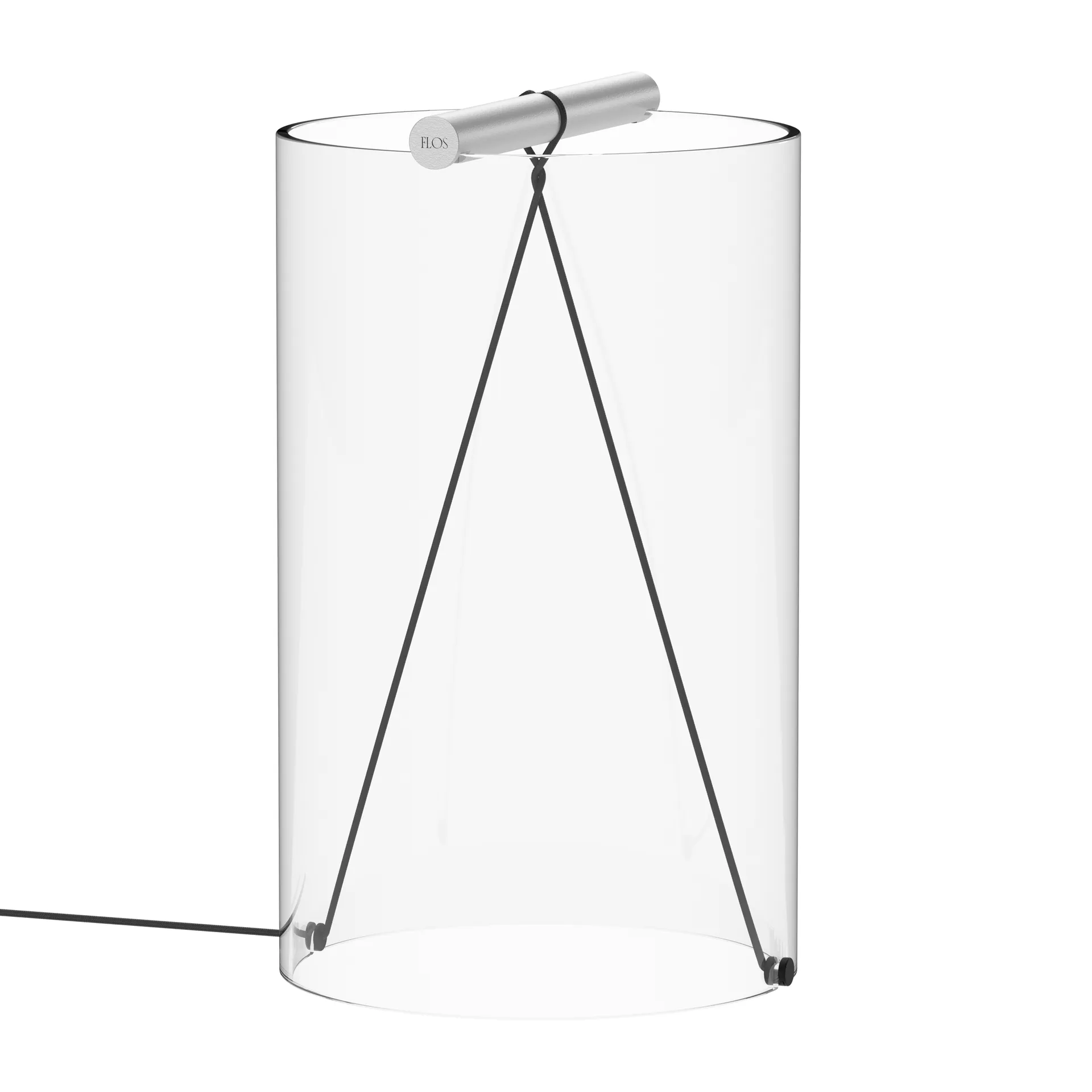 To-Tie T2 tafellamp, Geanodiseerd aluminium Flos