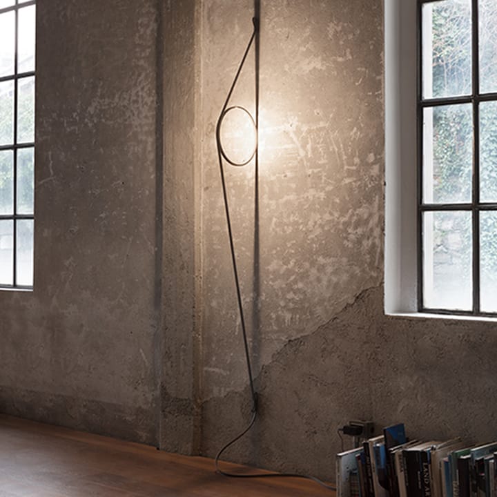 Wirering muurlamp, Grijs-zwart Flos