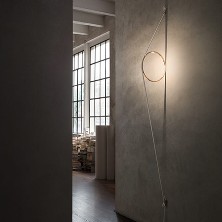 Wirering muurlamp, Roze-goud Flos