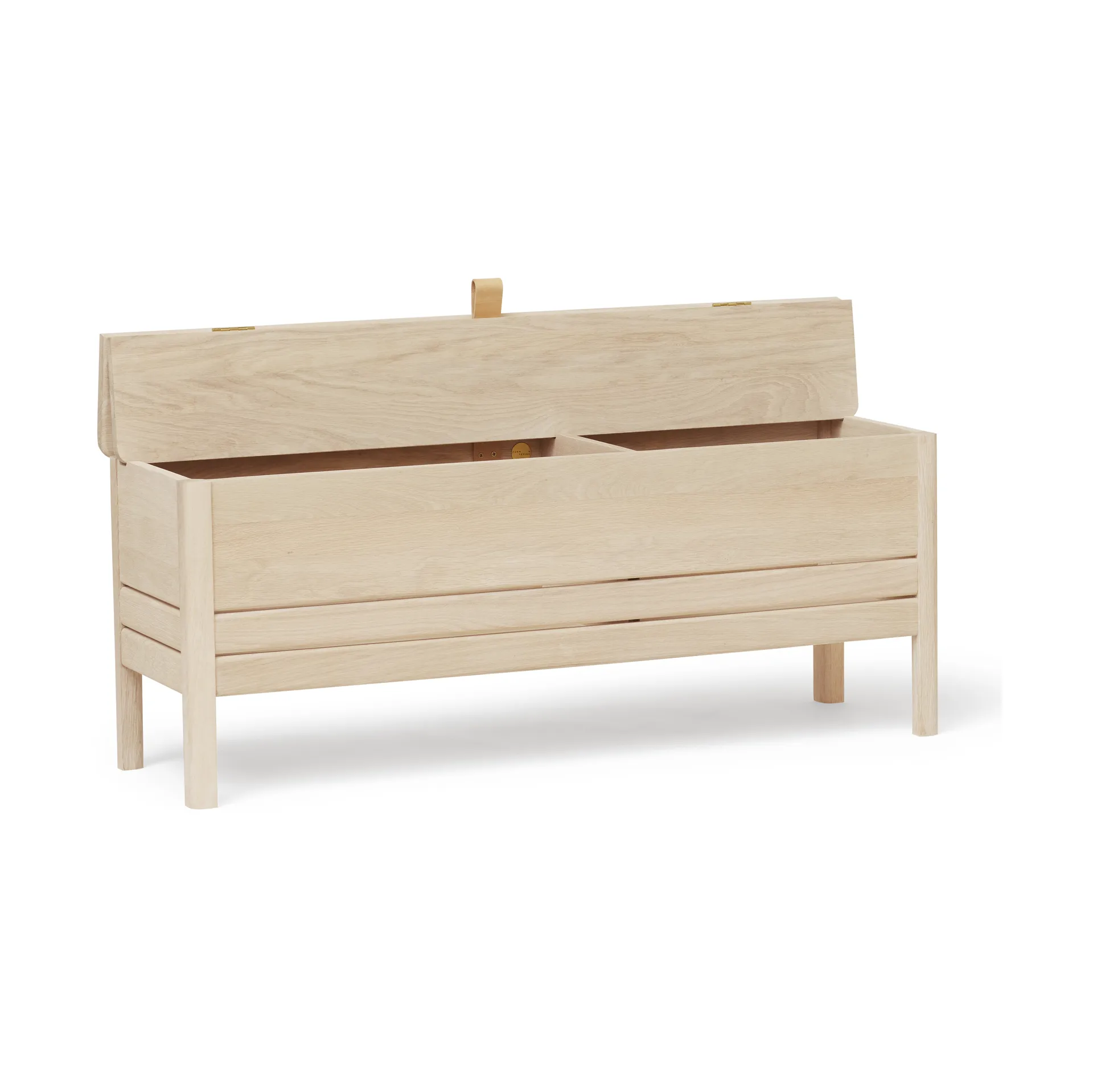 A Line opbergbank 111 cm, Wit eiken Form & Refine