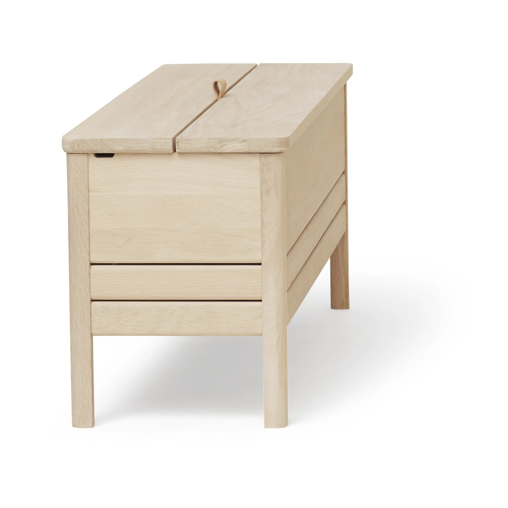 A Line opbergbank 111 cm, Wit eiken Form & Refine