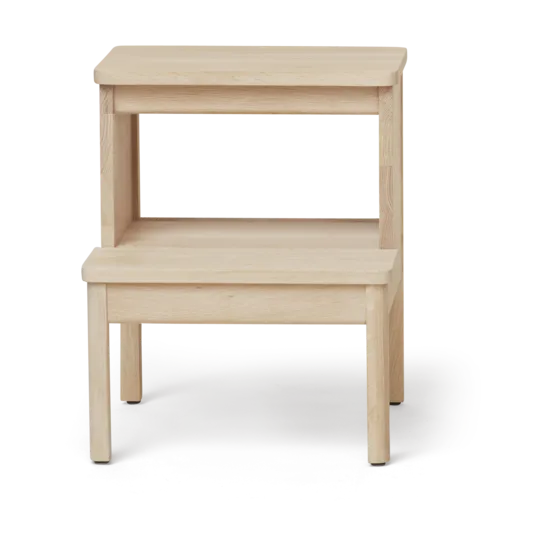 A line ronde opstapkruk, Wit eiken, Ø38x47,5 cm Form & Refine