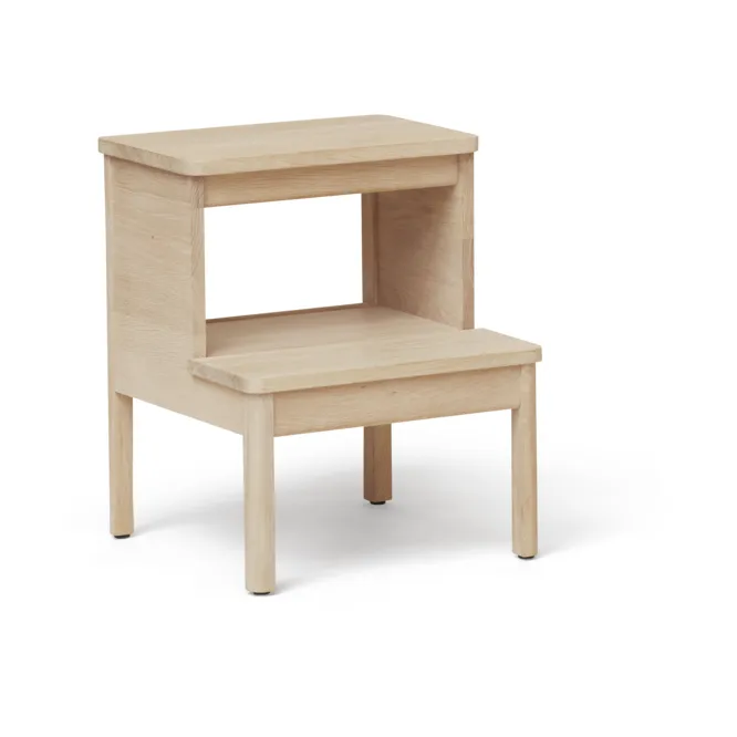 A line ronde opstapkruk, Wit eiken, Ø38x47,5 cm Form & Refine