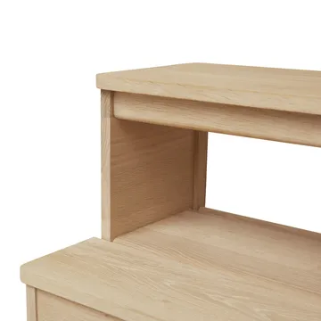 A line ronde opstapkruk - Wit eiken, Ø38x47,5 cm - Form & Refine