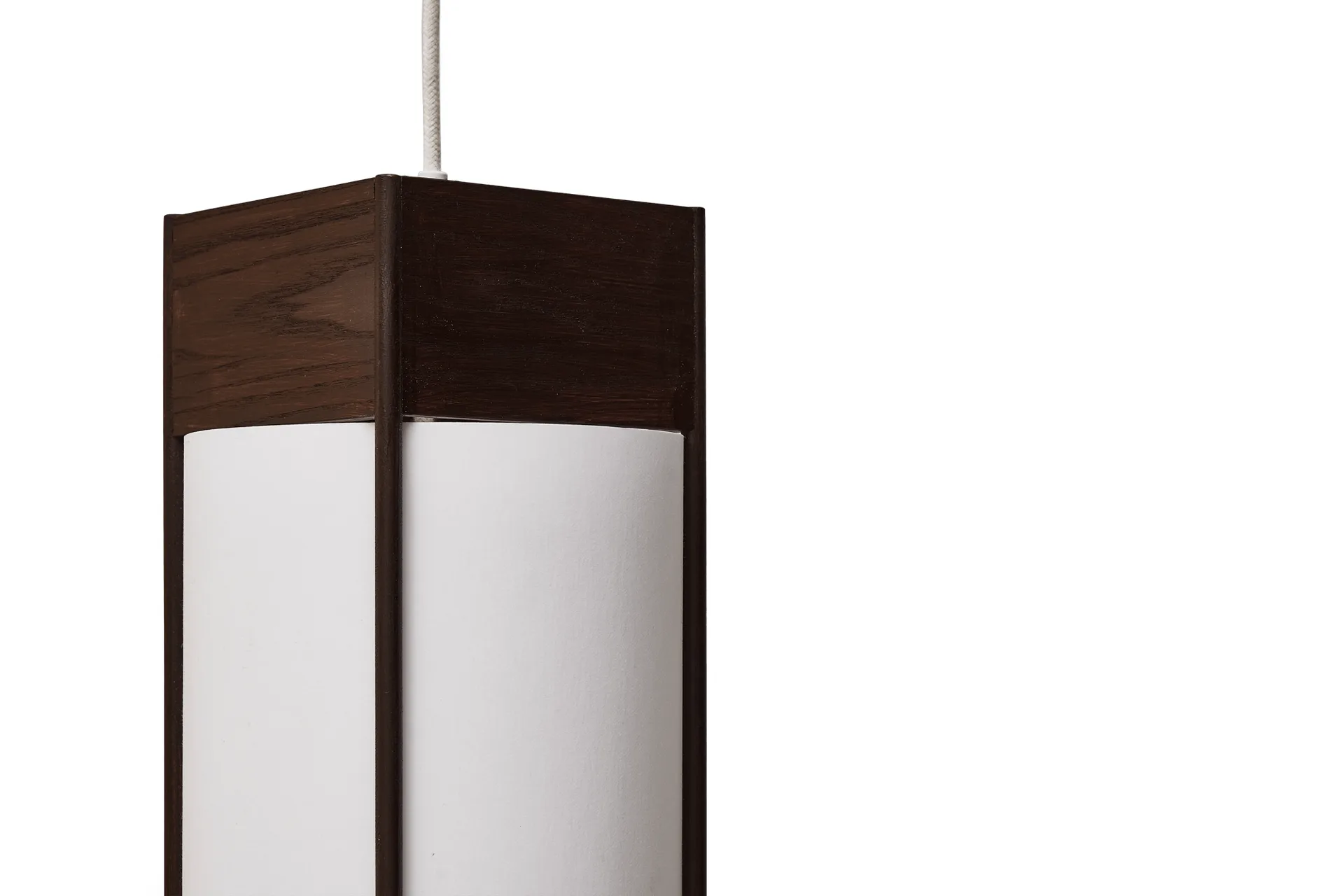 Andon hanglamp, Donkerbruin essen, long Form & Refine