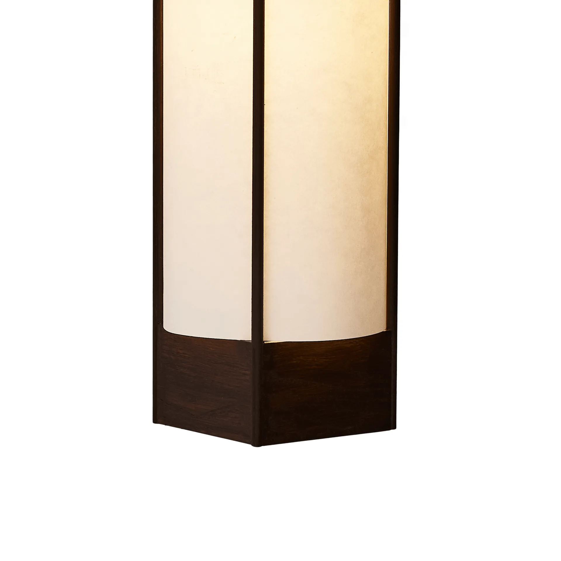 Andon hanglamp, Donkerbruin essen, long Form & Refine