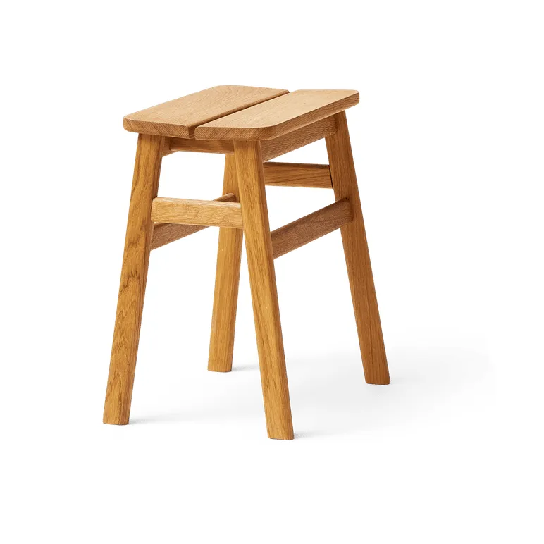 Angle Standard ronde kruk 45 cm, Eikenhout, Ø32x46 cm Form & Refine