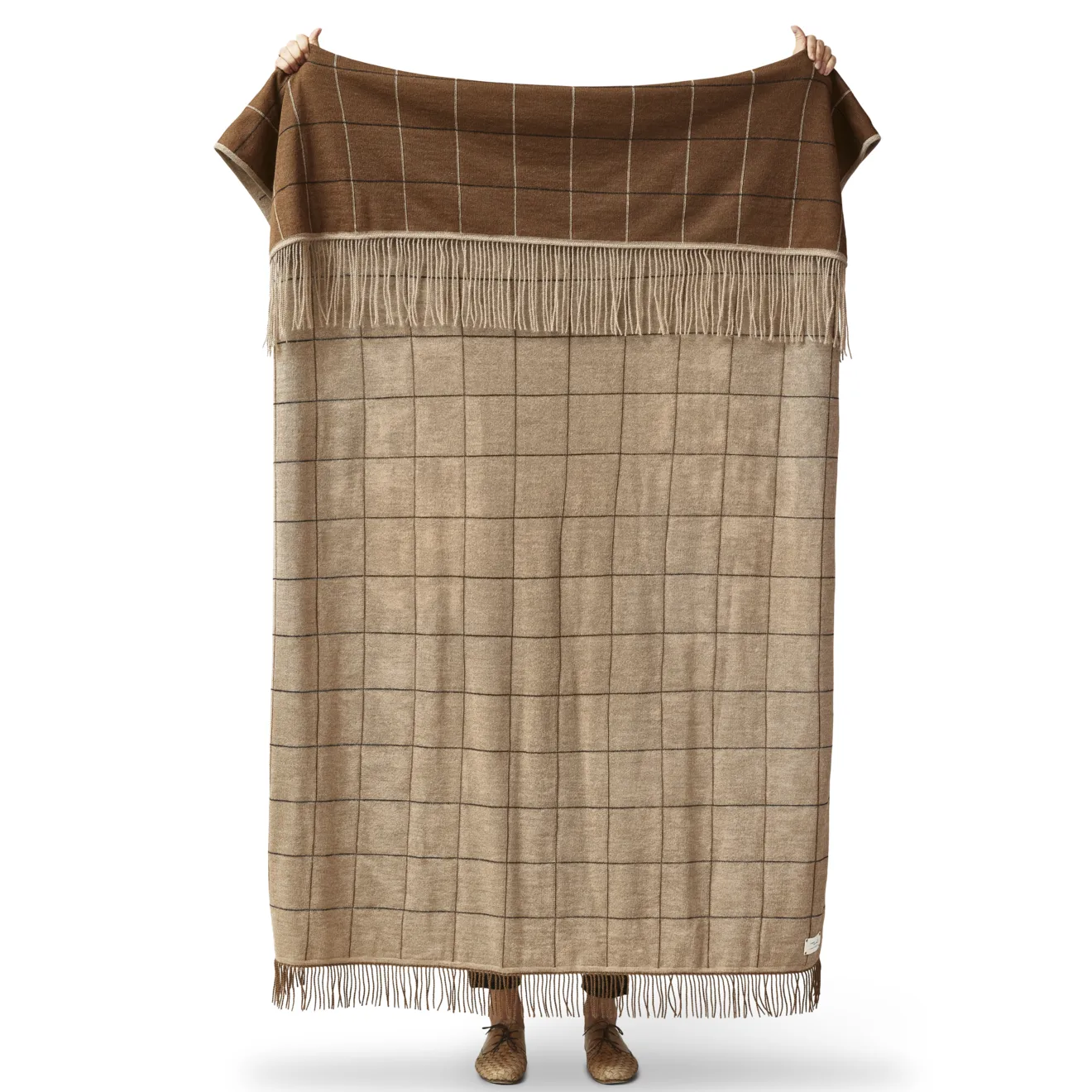 Aymara deken 130x190 cm, New square brown Form & Refine