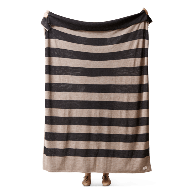 Aymara deken 130x190 cm, Ribbon Beige-black Form & Refine