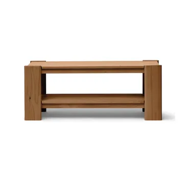 Beam bank - Diepbruin dennenhout, 112x45x33 cm - Form & Refine