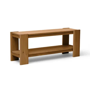 Beam bank - Diepbruin dennenhout, 112x45x33 cm - Form & Refine