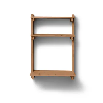 Beam Office Shelf plank met bureau - Diepbruin dennenhout, 60x90,5x40 cm - Form & Refine