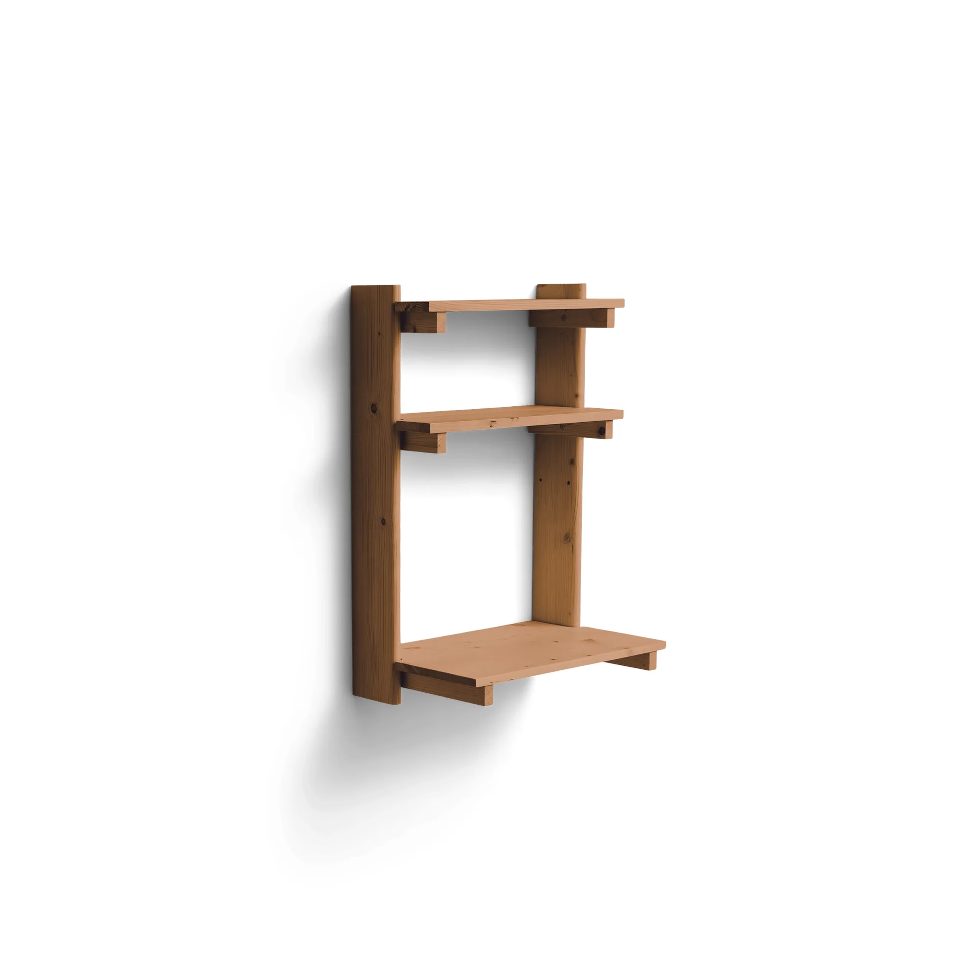 Beam Office Shelf plank met bureau, Diepbruin dennenhout, 60x90,5x40 cm Form & Refine
