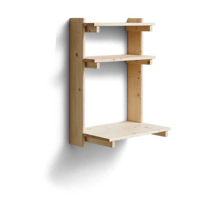 Beam wandplank met bureau, Dennenbos Form & Refine