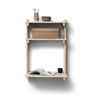 Beam wandplank met bureau - Dennenbos - Form & Refine