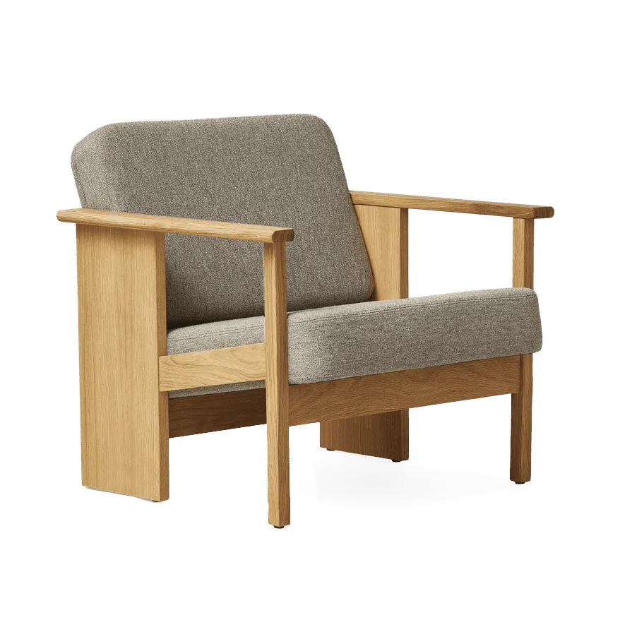 Block loungestoel, Eik-Hallingdal 65-0227 Form & Refine