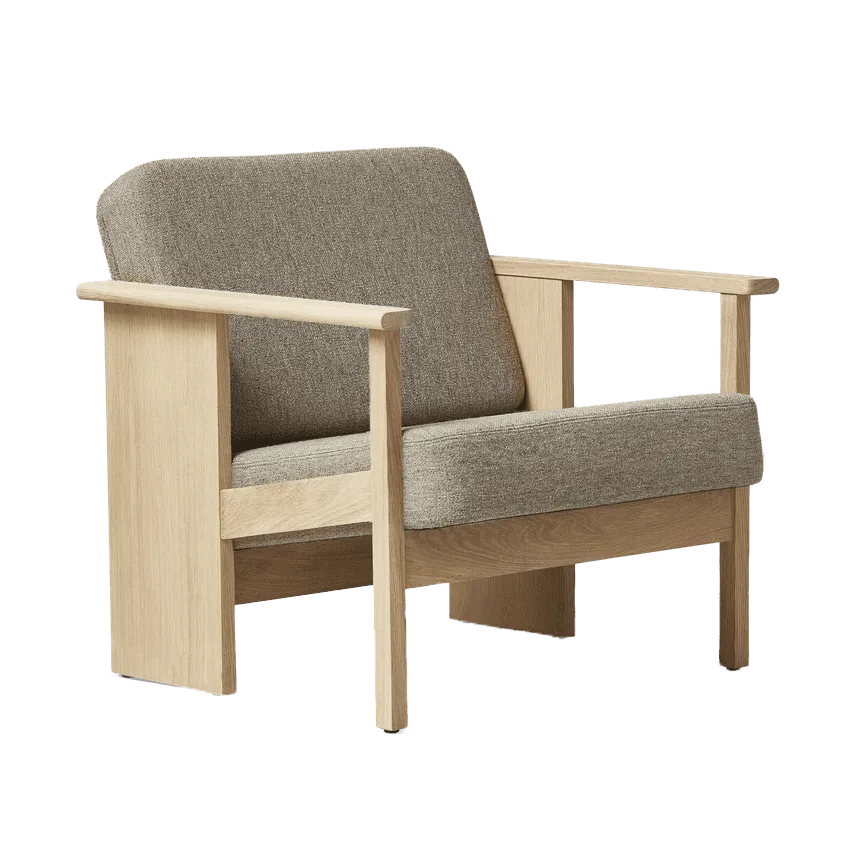 Block loungestoel, Wit eik-Hallingdal 65-0227 Form & Refine