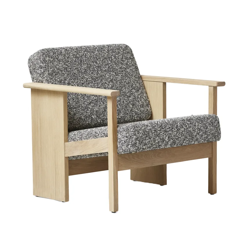 Block loungestoel, Wit eik-Zero 0004 Form & Refine