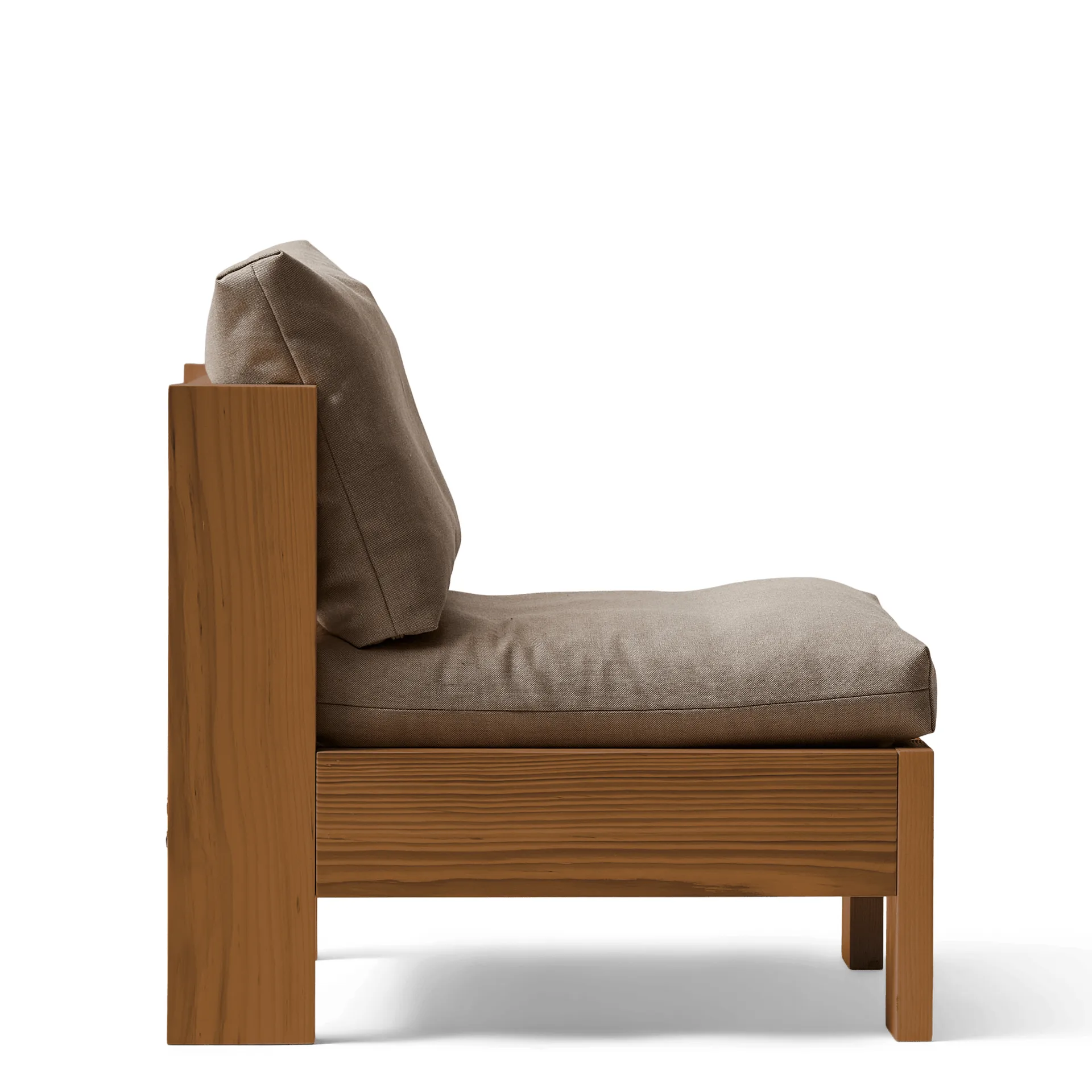 Icon loungestoel, Technicolor 0370-diepbruin dennen Form & Refine