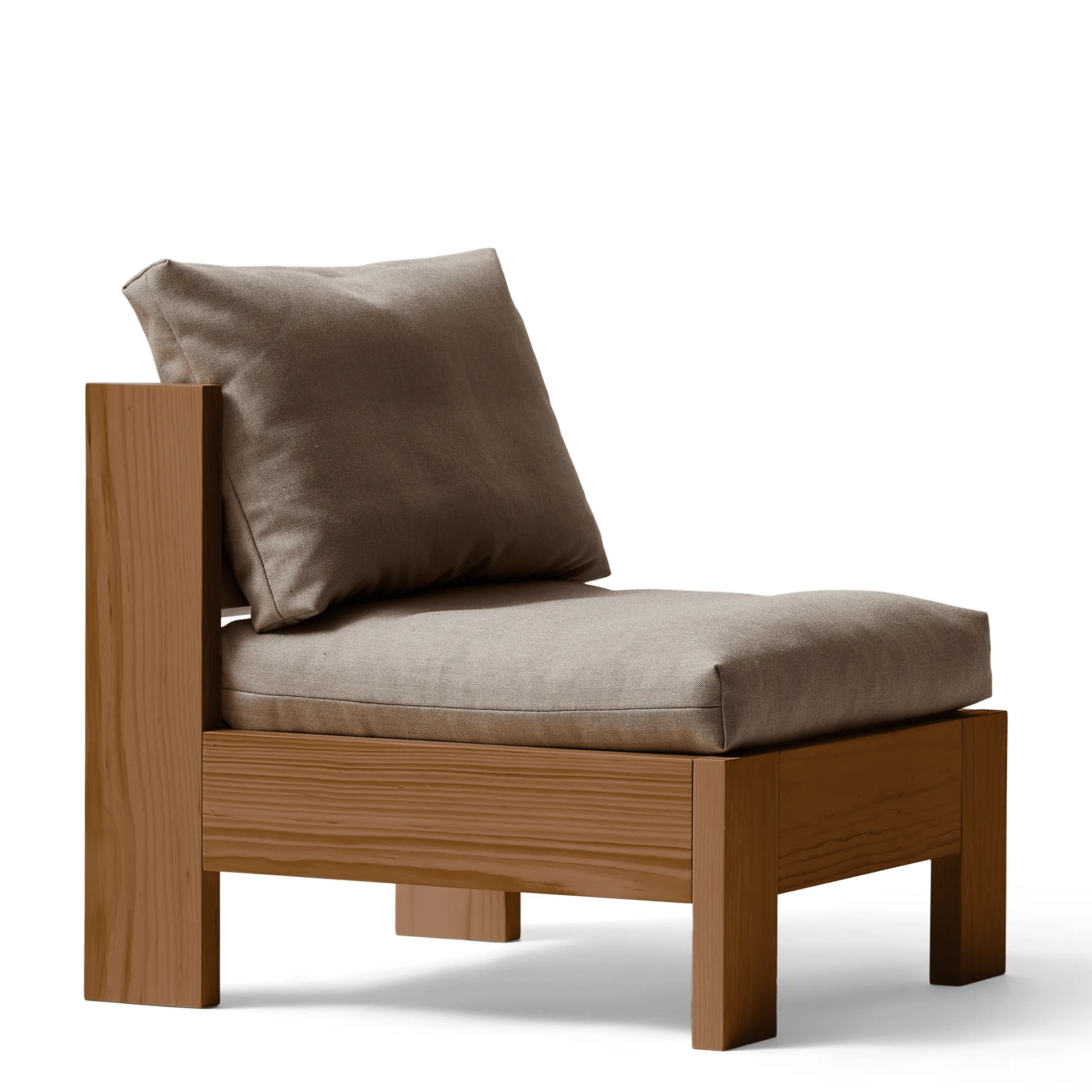 Icon loungestoel, Technicolor 0370-diepbruin dennen Form & Refine