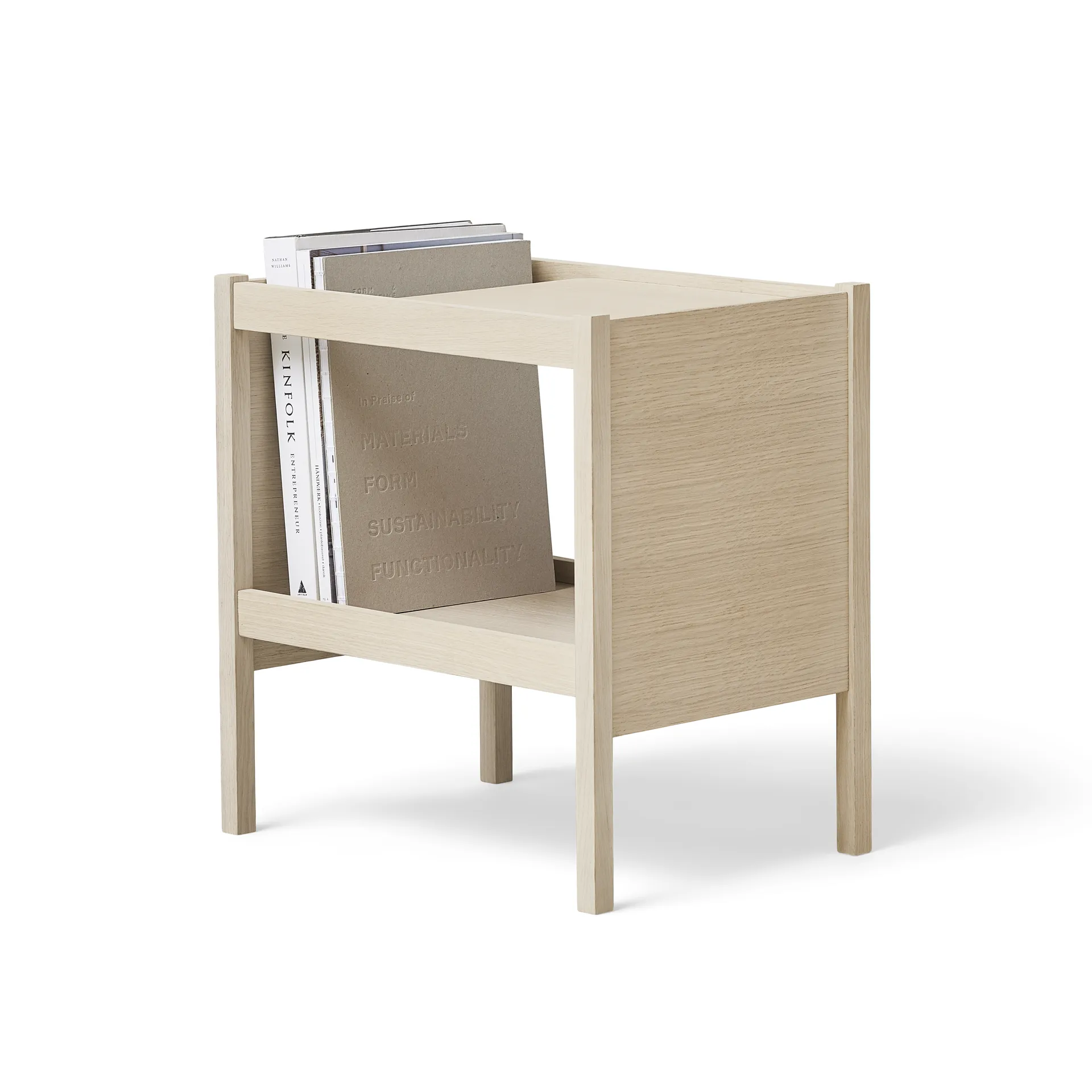 Journal bijzettafel 29x43 cm, Wit eiken Form & Refine